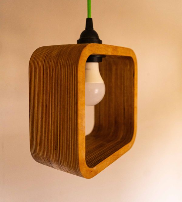 Single Bulb Square Halo Pendant Light - Image 5